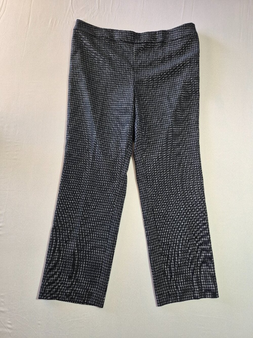 NWOT Talbots Houndstooth Straight Leg Dress Pants Size 16 Navy Fully Lined 04/19